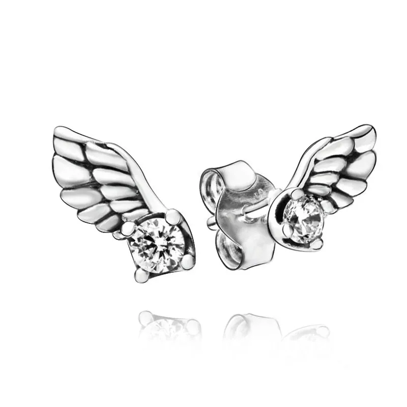 1 пара креативные Простые Модные серьги крылышки минимализм мультяшный дизайн