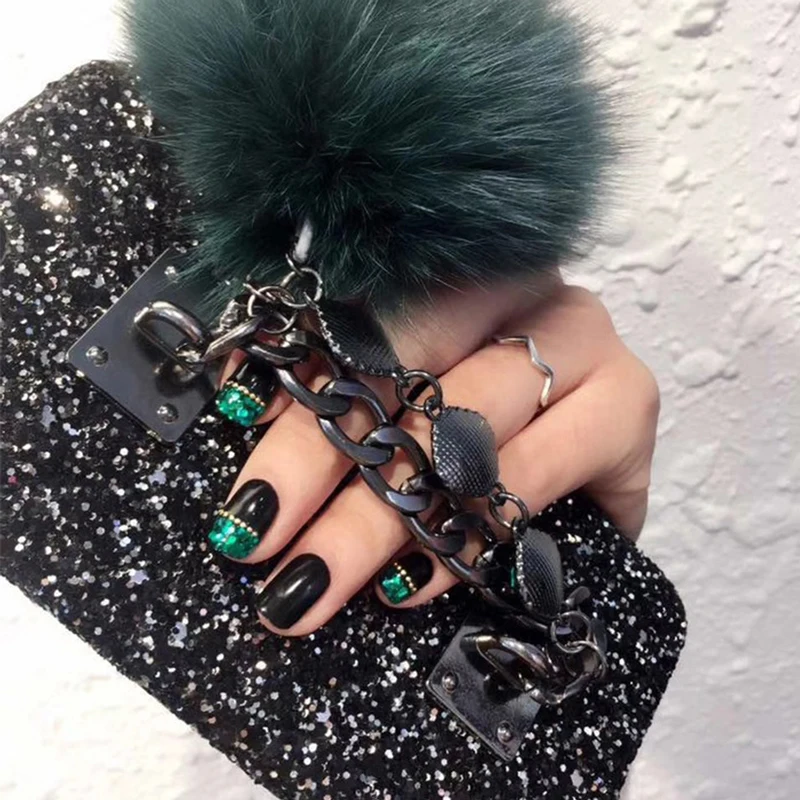 Черные блестки тонкие яркие гальванические материалы жемчужный порошок 28