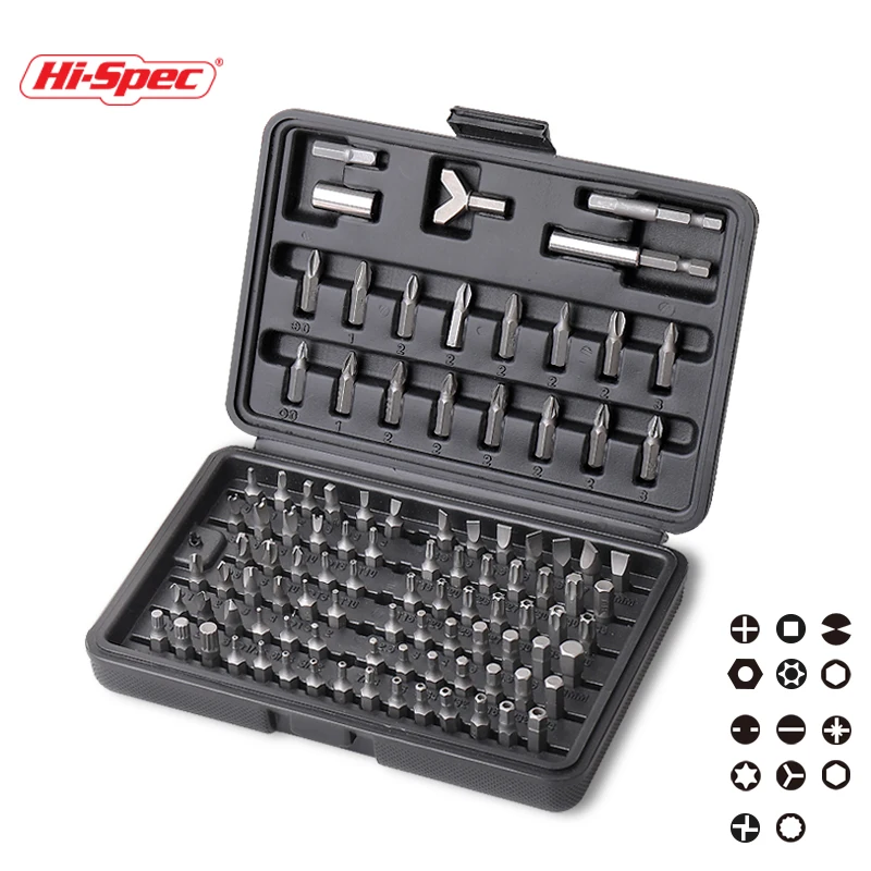 Hi-Spec 100 Набор отверток для ПК с битным драйвером защита от вскрытия Torq Torx Шестигранная звезда отвертка Набор бит для ремонта бытовой техники