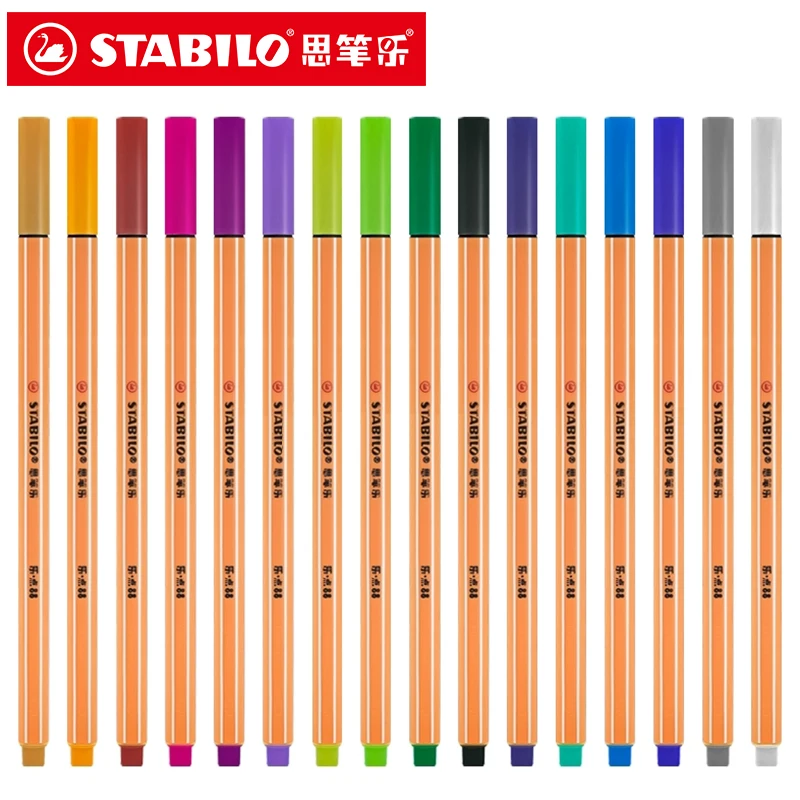 Ручки с фетровым наконечником Stabilo толщина линии 0 4 мм длинный колпачок