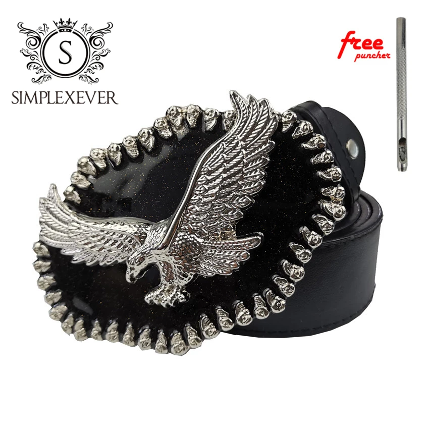 Мужская Летающая яркая Пряжка из цинкового сплава для западного ремня