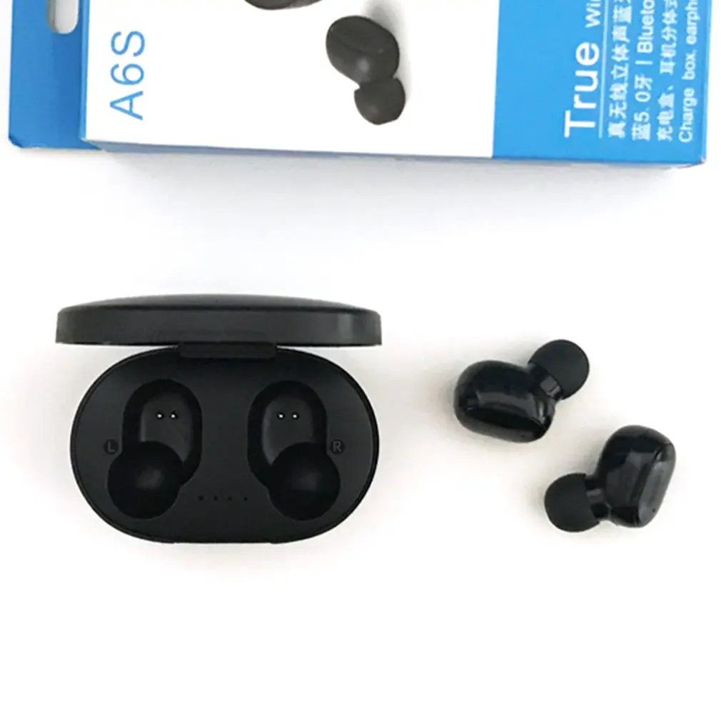 

A6S Stereo Airdots Headset Wireless 5.0 Earphone Headphone Earbuds Cordless Headset For Mobile Phone