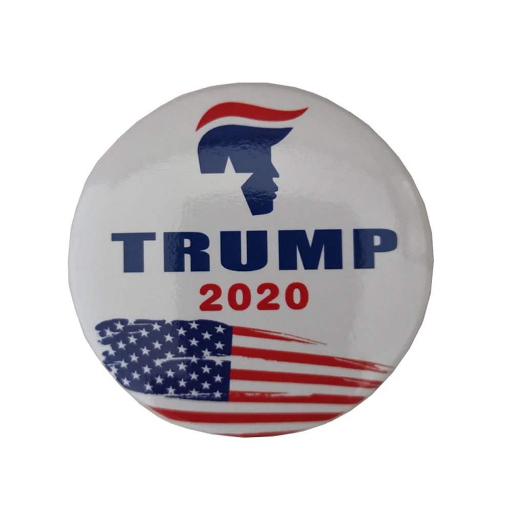 Trump 2020 брошь на выбор TRUMP KEEP AMERICA большая с принтом унисекс 4 8 см диаметр особое
