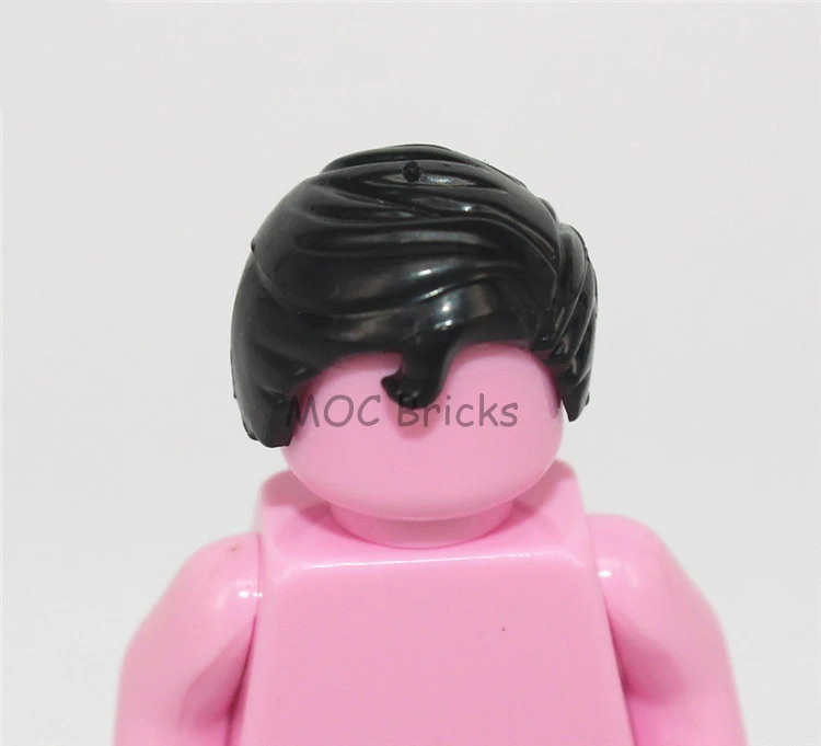 1007A 10 шт./лот кубики Moc DIY фигурки части мужские волосы Мини Аксессуары для кукол развивающие строительные блоки игрушки для детей рождественские подарки - Цвет: 1007A