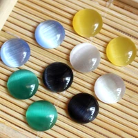 20pcs 81012mm natural stone beads round loose beads cabochon cameo fit 8 10 12 blank base tray diy jewelry makeing findings