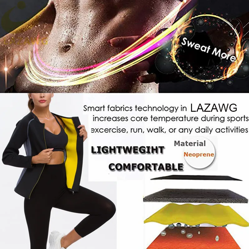 Женский неопреновый жилет для сауны с рукавами спортзала | Женская одежда