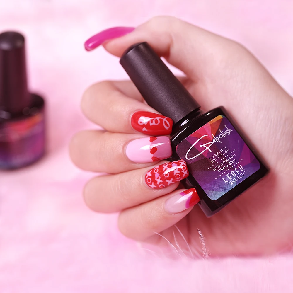 Modelones салон ногтей УФ гель для Набор французского маникюра лак отмачиваемый