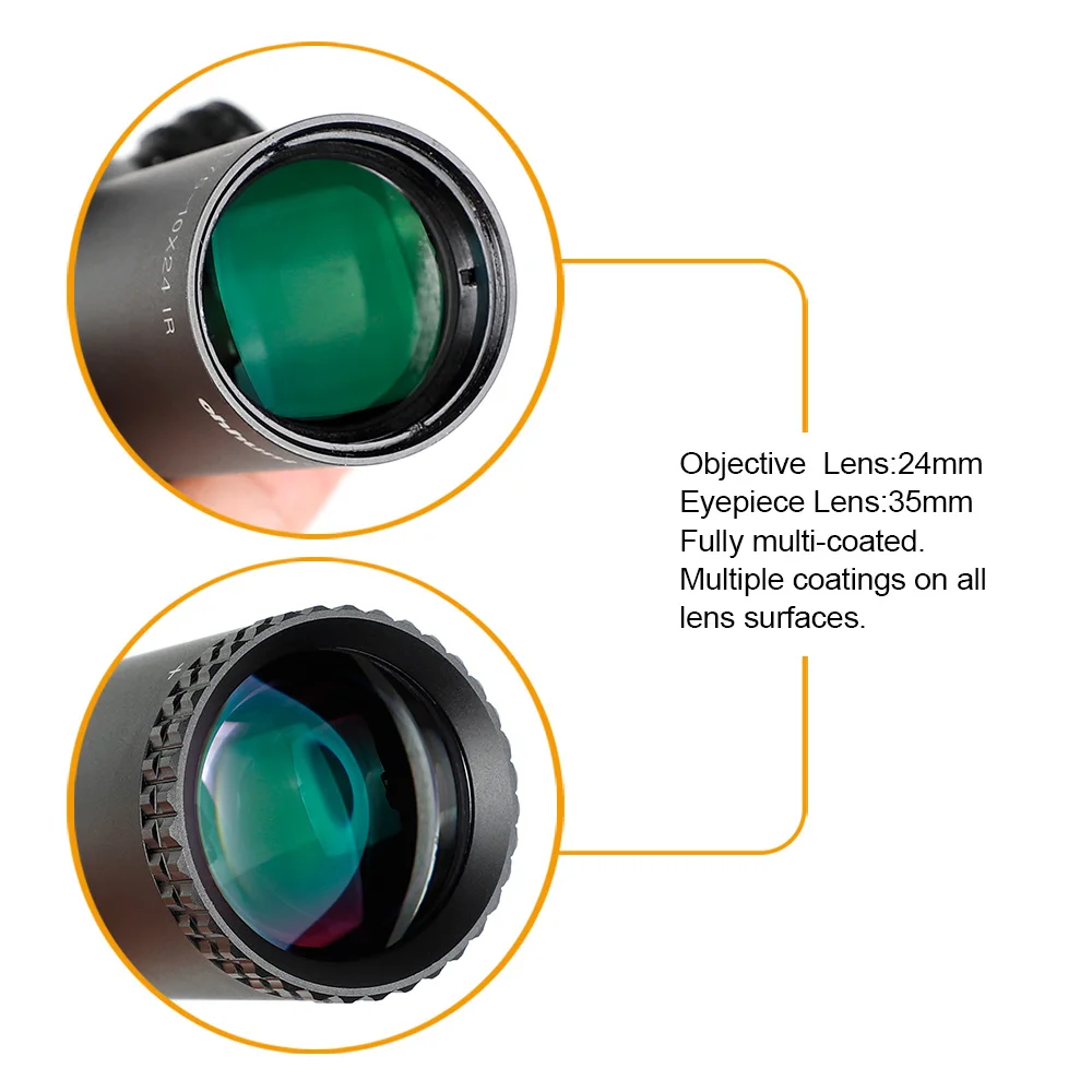 Ohhunt LR WA 1,75-10X24 ИК Компактный Охотничий Прицел Тактическое Стекло Травленая Сетка С Красной Подсветкой Башни Замок Сброс Прицел