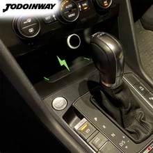 10W phone charger for Volkswagen Tiguan MK2 Tharu 2017 to 2021 power adapter wireless charging panel for iphone 11 fast charge