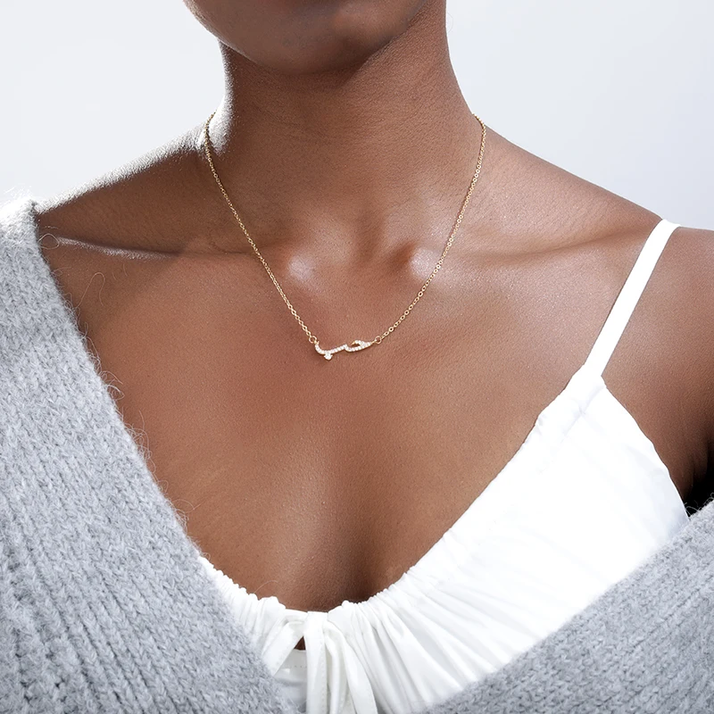 Wholesale 10pcs Rose Gold Color Unique LOVE Choker Necklace Exquisite Saudi Arabia City Culture Design For Women Elegant Jewelry | Украшения