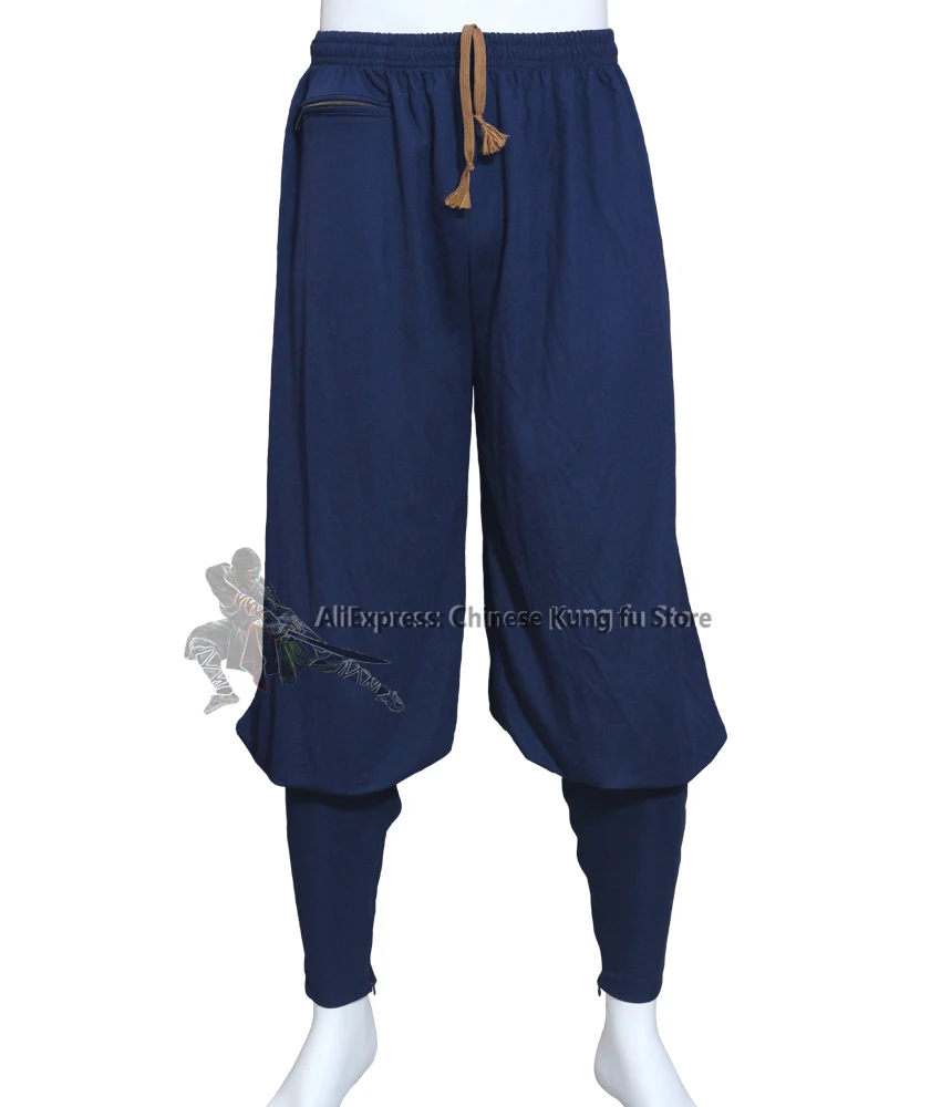 Буддийские брюки из мягкого хлопка 4 цвета штаны Шаолинь кунг-фу Тай-Чи ушу