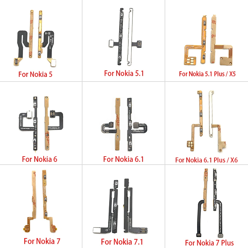 

New Power On Off Volume Side Button Key Flex Cable For Nokia 2 3 5 6 7 8 2.1 3.1 5.1 6.1 Plus 7.1 8.1 Replacement Parts