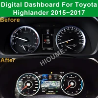12 5 inch touch screen android 9 0 car lcd cluster instrument multimedia dashboard modification for toyota highlander 20152017