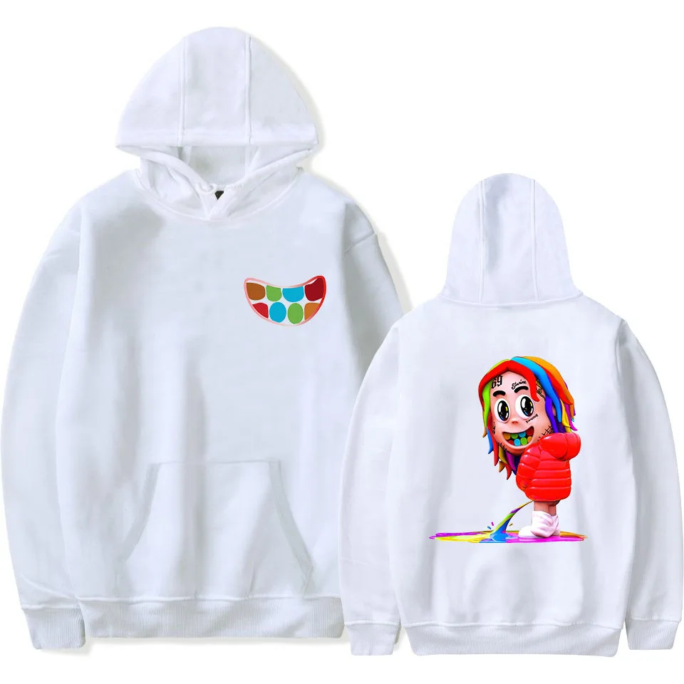 6ix9ine толстовка с капюшоном героями мультфильмов для мужчин Толстовка хип хоп