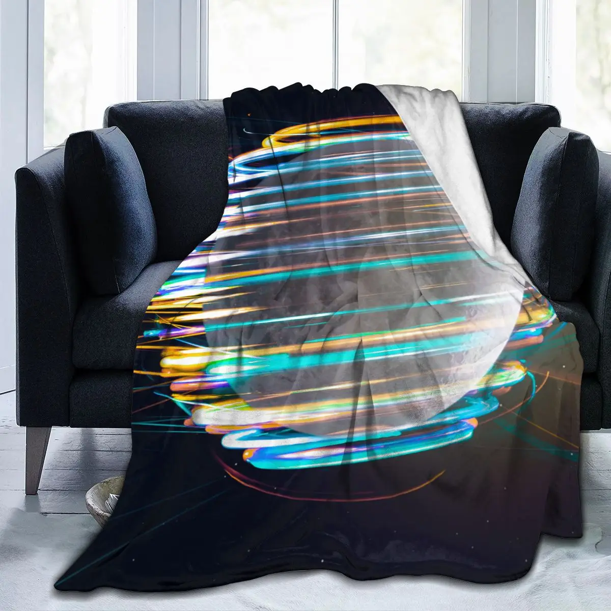 

Manta de franela estampada con personalidad, ropa de cama suave, cubierta de cama, decoración textil para el hogar, tendencia 3D