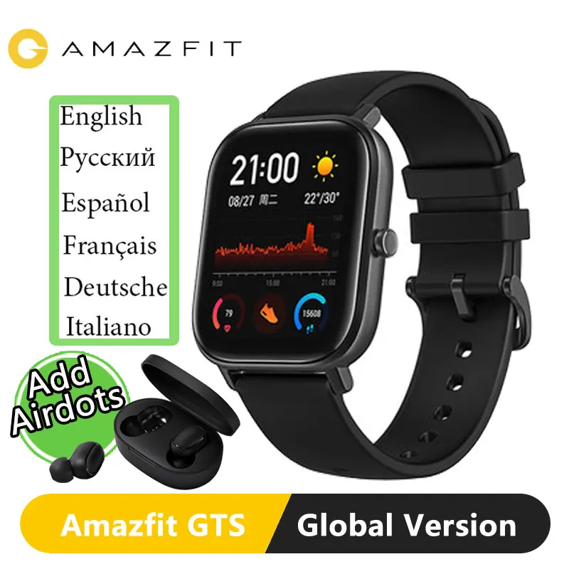 Смарт часы Amazfit GTS водонепроницаемые (5 атм) 14 дней без подзарядки|Смарт-часы| |