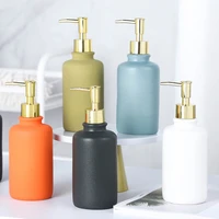 nordic 450ml soap dispenser bathroom ceramic shower gel hand sanitizer shampoo bottle lotion liquid replace empty sub bottle