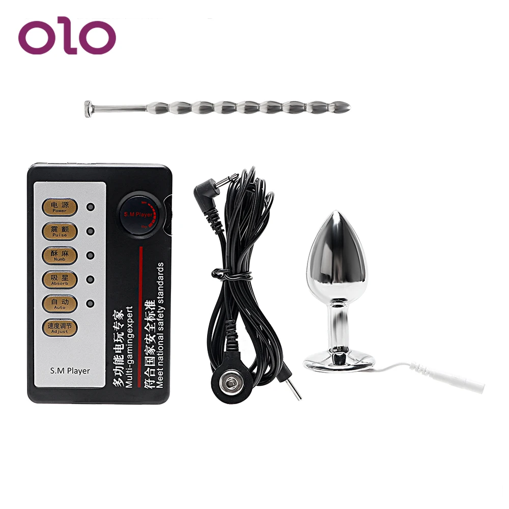 Оло терапевтический массажер катетеры звуки электрошок анальная пробка для