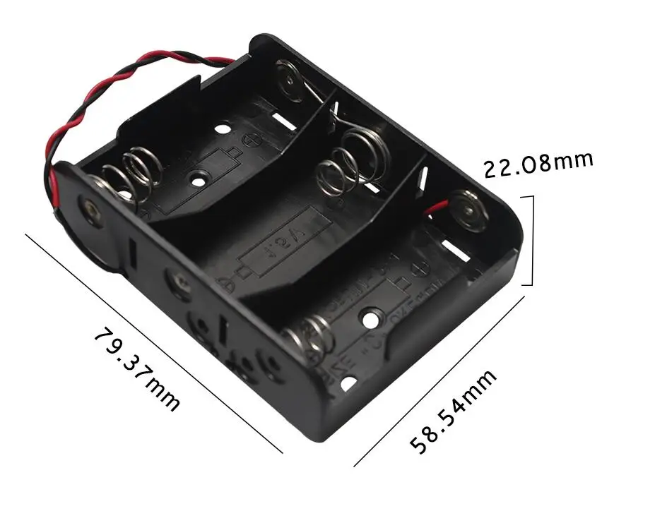 

15pcs/lot MasterFire 3 Slots C Size Battery Holder With Wire Leads 3 x C Size 4.5V Batteries Storage Box Case Cover High Quality