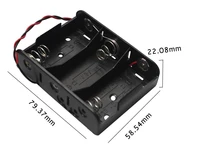15pcslot masterfire 3 slots c size battery holder with wire leads 3 x c size 4 5v batteries storage box case cover high quality