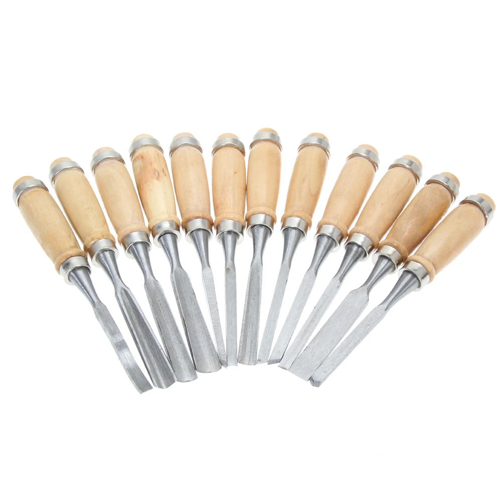 Профессиональный 12 шт./компл. ручная резьба по дереву рука долото набор