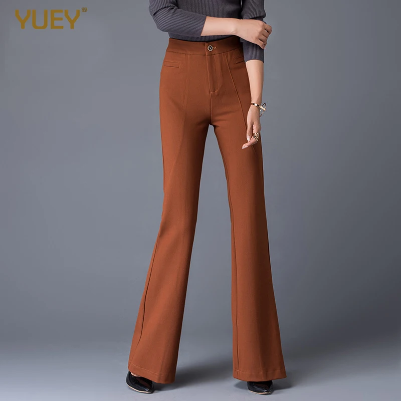 Высококачественные Брендовые женские расклешенные брюки на весну и осень с