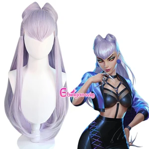 Парики для косплея Evelynn Ebingoo KDA Baddest, длинные фиолетовые термостойкие искусственные волосы для косплея, LOL KDA