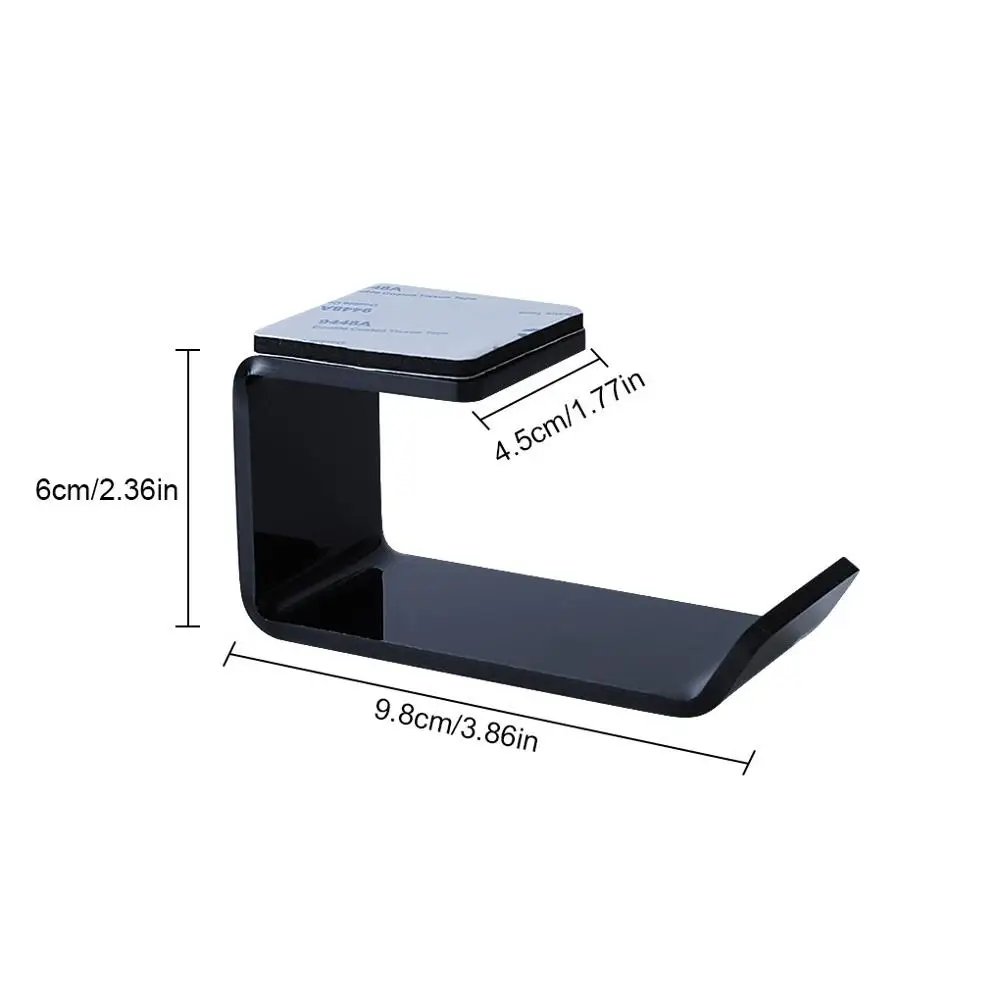 

Headphone Bracket Sticker Acrylic Wall Mounted Headset Holder Hanger Under Desk Hook Earphone Sticky Display Stand