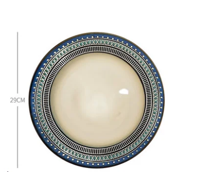 11inch-Flat plate Европейский керамический набор посуды десерт неглубокая тарелка салат закуски, торт тарелки Посуда pf90617 - Цвет: 11inch-Flat plate