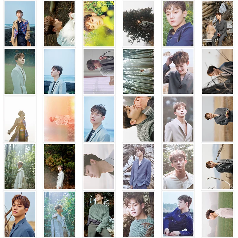 Экзо Чэнь сольного альбома Polaroid фото ЛОМО карта K-POP EXO вентиляторы подарки металлическая коробка 30 шт./кор. Прямая