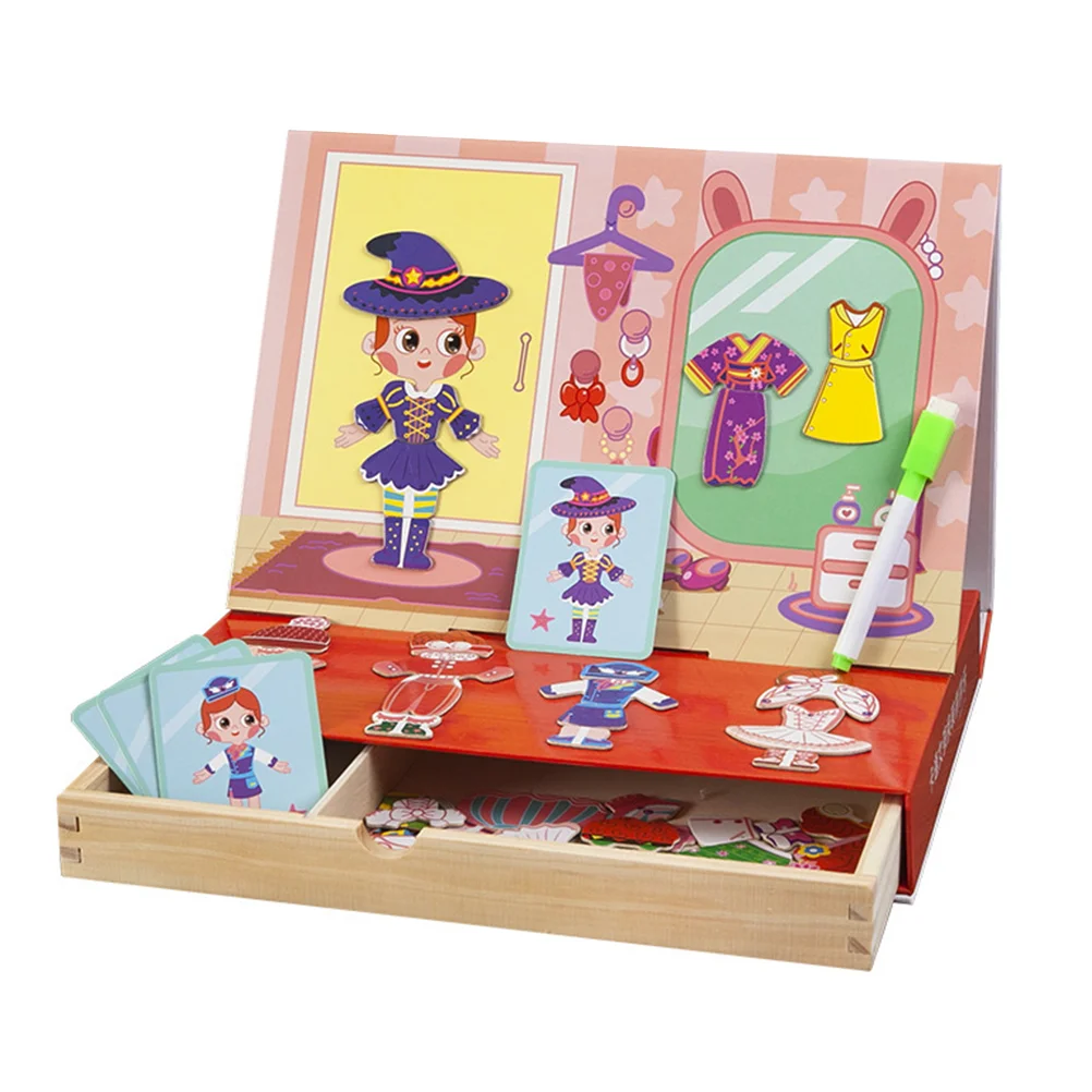

1 Set of Creative Magnetic Jigsaw Funny Dressing Toys Educational