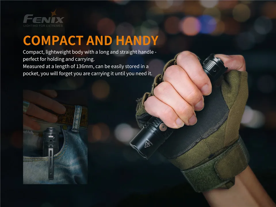 Fenix PD36R 5V 3A Тип C USB 21700 Мощная Вспышка светильник двойные переключатели Управление Открытый тактический фонарь светильник с Батарея индикатор
