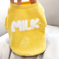 cute milk letter printing vest suit for chihuahua frence bulldog pet summer clothes for small dogs cats t shirt puppy costume