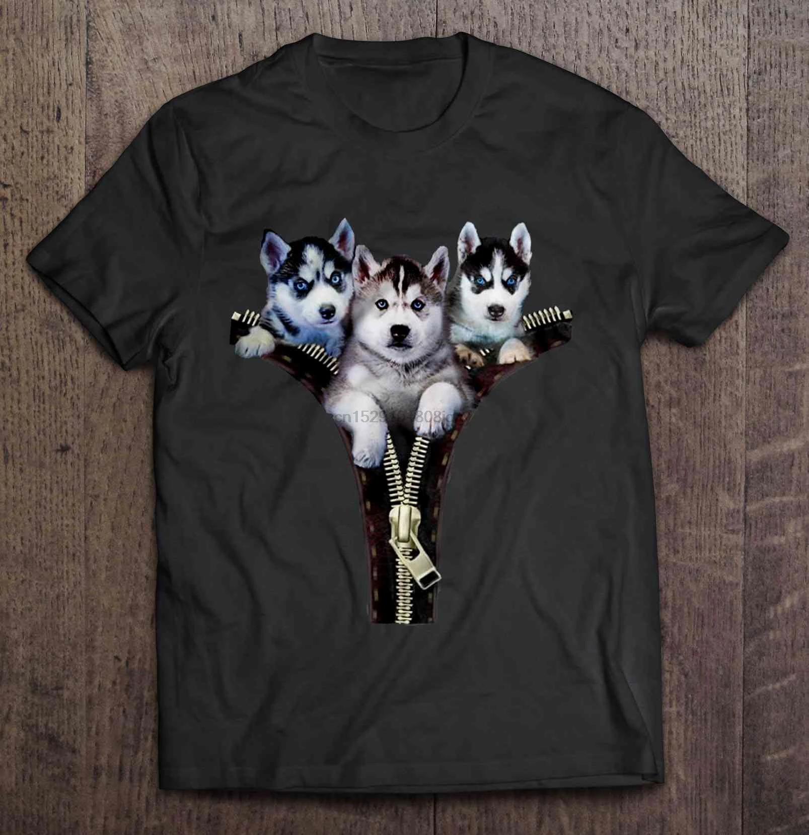 Мужская футболка рубашка с молнией сзади Сибирского хаски женская и |