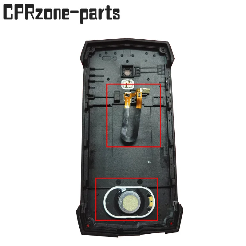 

Black For Poptel P8 Battery Door Back Cover Rear Housing With Fingerprint Flex And Loud Speaker