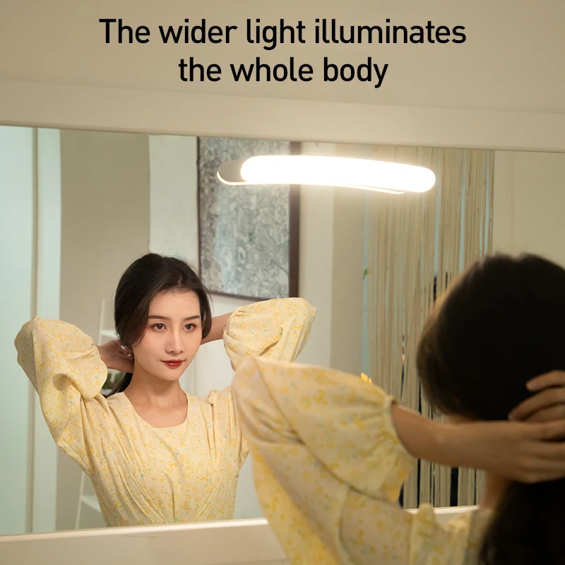 

Baseus LED Makeup Mirror Light Dimmable Vanity Light for Dressing Mirror USB Rechargeable Make Up Light Wall Lamp Home Bathroom