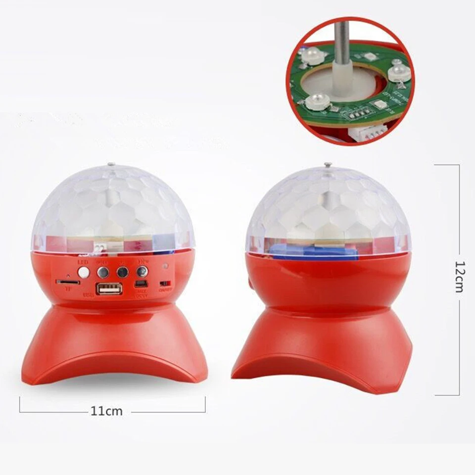 Диско шар стерео динамик Беспроводная связь Bluetooth с FM радио аккумуляторная