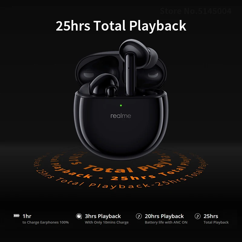 original realme buds air pro tws bluetooth earbuds sports waterproof gaming headset anc fast charge wireless headphones free global shipping