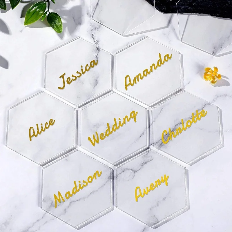 

20/30/40PCS Hexagon Clear Circle Acrylic Sheet Blank Acrylic Clear Plastic Disc for Children DIY Painted Art Project 2/3mm Thick