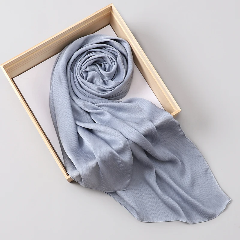 

1 pc MEDINE SILK HIJABS NEW FASHION TRENDY CRINKLED NEW WOMEN SATIN SPOTS DESIGN SHAWLS
