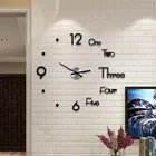 Часы DIY акриловые цифровые настенные часы 3D стереоскопические бесшумные электронные часы Современный дизайн цифровые самоклеящиеся художественные часы