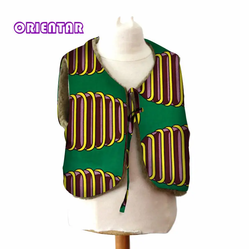 Одежда в африканском стиле Детская верхняя одежда Жилеты Зимняя теплая жилетка