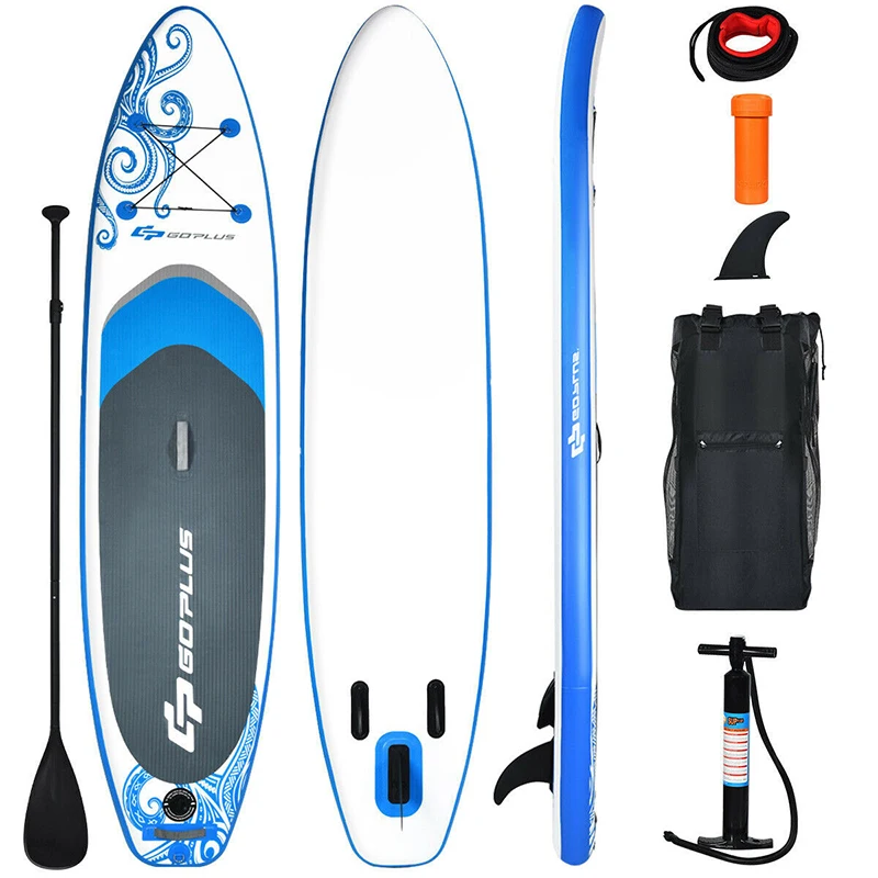 

GOPLUS 10.6'*30*6.5 Inflatable Surfboard Stand Up Paddle Board Surfing Water Sport Sup Inflatable Kayak Board With Accessories