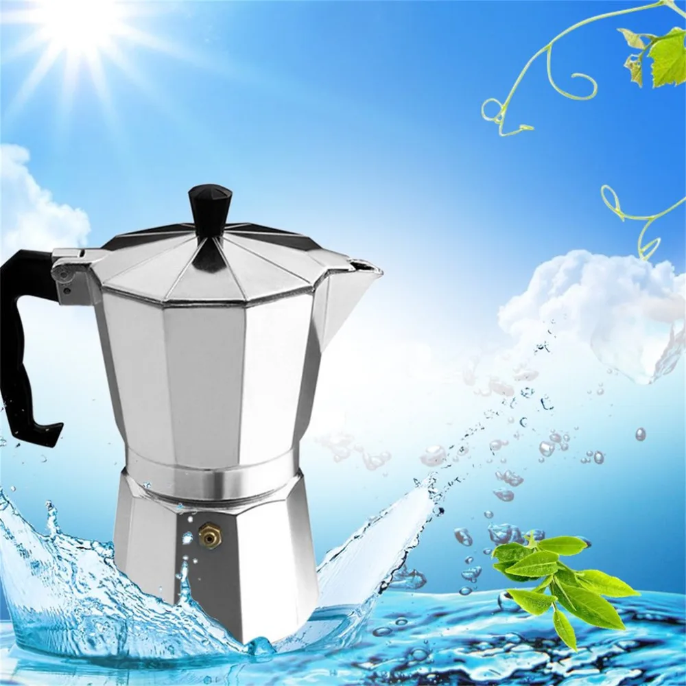 Aluminum 8-Angle Moka Pot Espresso Stove Top Coffee Maker Cup Continental Percolator 3cup/6cup | Дом и сад