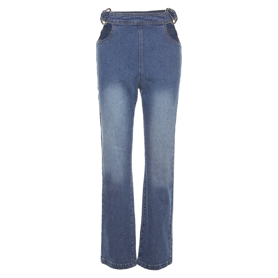 

Fashion Sexy Hollow Out Sexy High Waist Women Jeans Pants Summer Casual Slim Streetwear Solid Straight Lady Trousers Hot