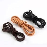 2meterlot 1 523458mm brown black round cow leather rope solid string genuine leather cord for diy bracelet jewelry making