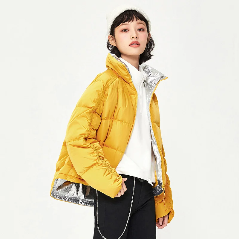 

SEMIR Short down jacket women ins tide short coat stand-up collar winter 2020 new oversize winter coat