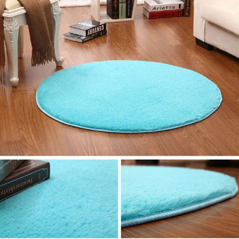 Hot Round Carpet 40cm Anti-slip Bedroom Chair Cushion Yoga Mat Floor Door For Living Room Kids Play Cover | Дом и сад