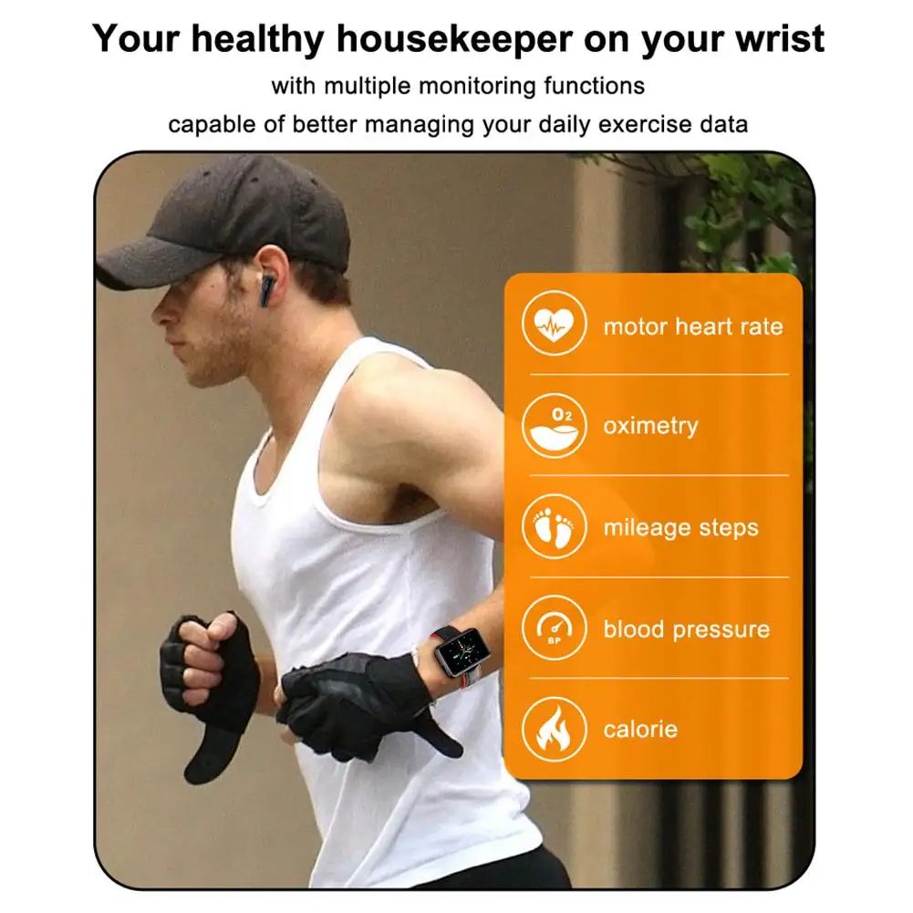 

T91 2-in-1 Smart Bracelet Wireless Bluetooth 5.0 Earphone IP6 Waterproof Sports Wristband Fitness Tracking Smart Watch