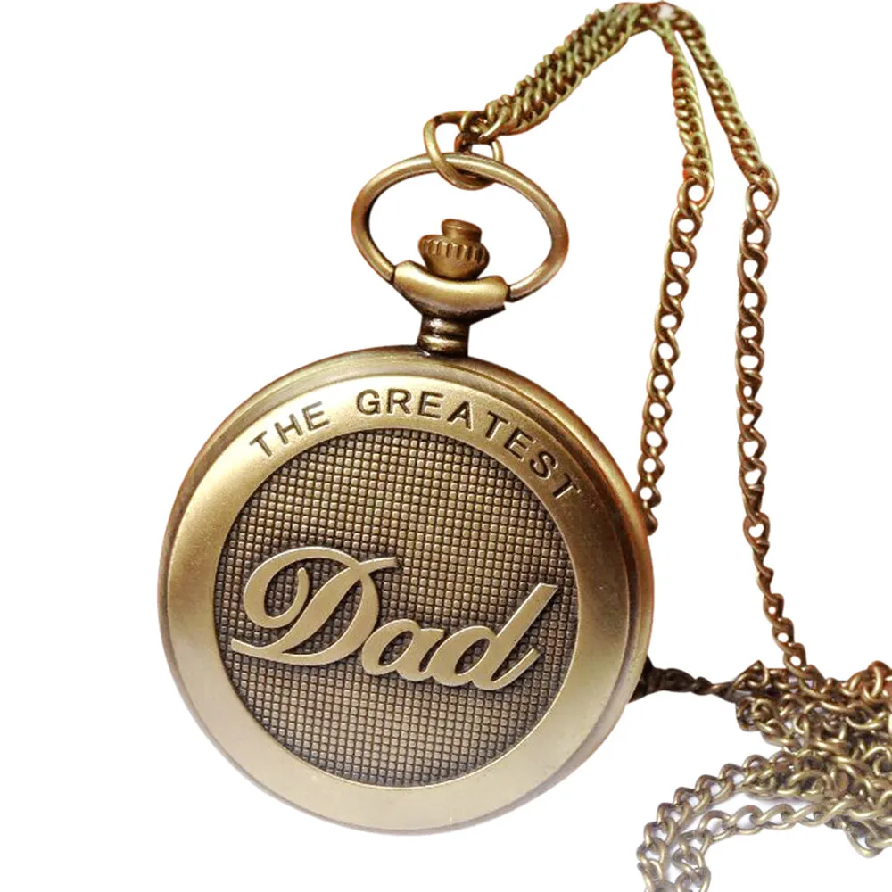 

Fob watches Vintage Pocket Necklace For Grandpa Dad Gifts Classical Memorial Pocket Watch Retro Pendant Clock ас мђжские W3